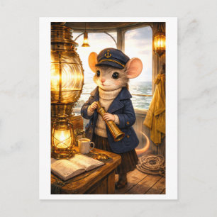 Carte Postale Carrière Souris comme Gardien de Phare