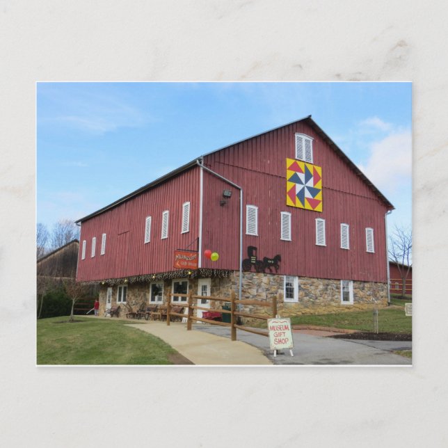 Carte Postale Carroll County Farm Museum Boutique cadeaux Grange (Devant)