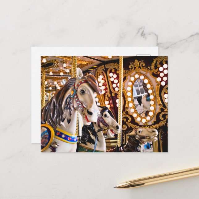 Carte postale carrousel (Devant/Arrière en situation)