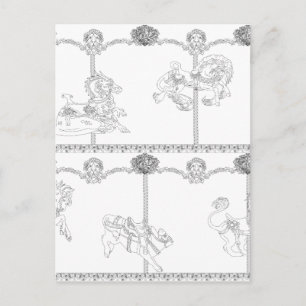 Carte Postale Carrousel Color Me