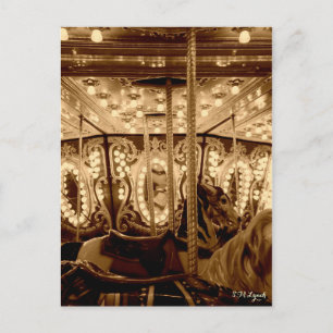 Carte Postale Carrousel vintage