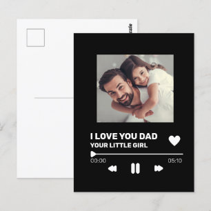 Carte Postale Carte-cadeau de Fête des pères d'affichage d'enreg