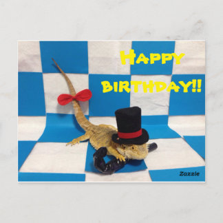 Carte Postale ☆carte d'anniversaire de lézard ☆