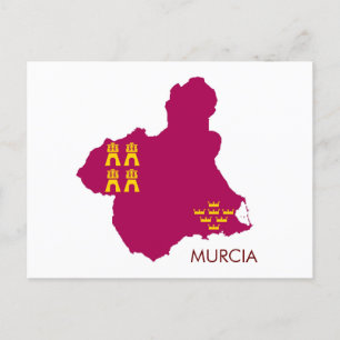 Carte Postale Carte/drapeau de Murcie