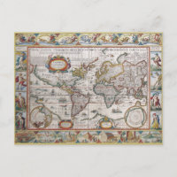 Carte postale Carte du monde antique