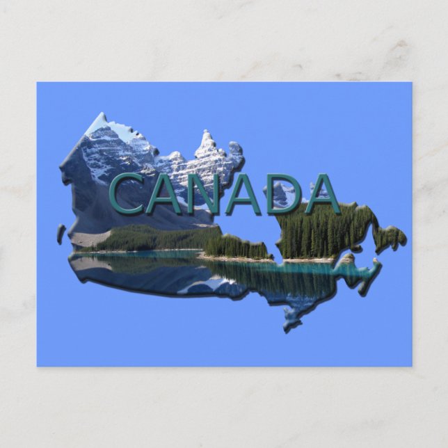 Carte postale Carte du paysage du Canada (Devant)