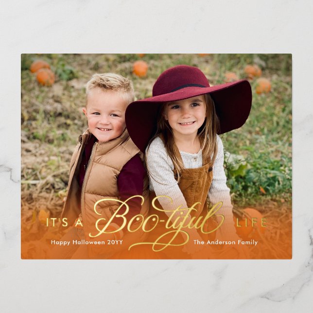 Carte postale Carte photo d'Halloween FOIL (Recto)