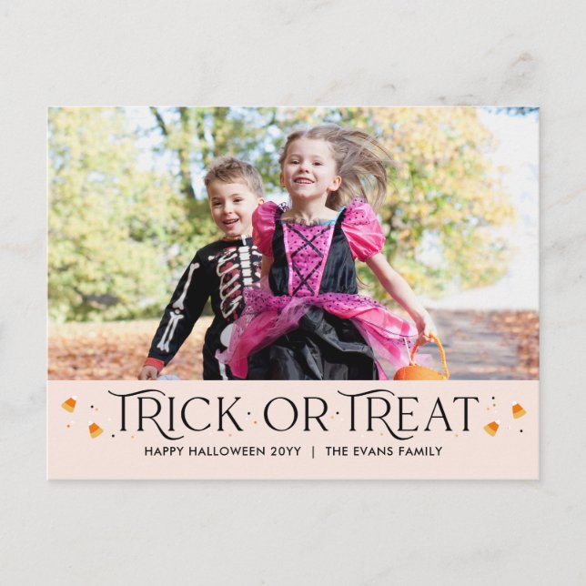 Carte postale Carte photo Halloween ou temps de tr (Devant)