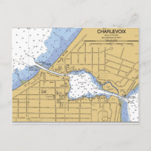 Carte postale Carte postale Charlevoix, MI Round L