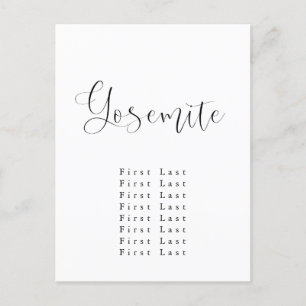 Carte postale Carte postale du tableau de sièges Y