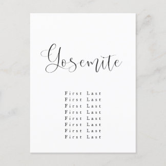 Carte postale Carte postale du tableau de sièges Y