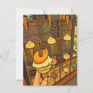 Carte Postale Cartographie de l'atelier de crème glacée