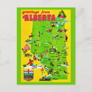 Carte Postale Cartoline d'epoca de l'Alberta Canada
