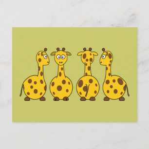 Carte Postale Carton de la Giraffe mignonne