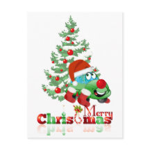 Carte postale Carton de la voiture de Noël