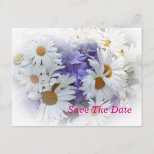 Carte Postale Carton de mariage et de fiançailles de marguerites