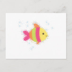 Carte Postale Carton de poisson mignon