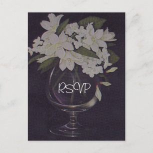Carte Postale Carton de réponse pour invitation de mariage flora
