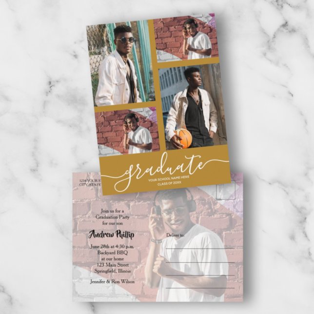 Carte Postale Carton d'invitation à la fête de remise des diplôm (Créateur téléchargé)