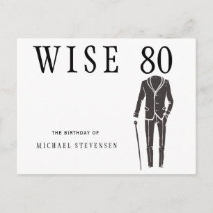 Carte Postale Carton d'invitation d'anniversaire pour homme sage