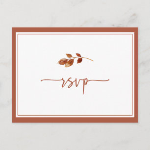 Carte Postale Carton d'invitation de mariage Boho RSVP