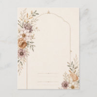 Carton d'invitation de mariage d'art fin avec pein