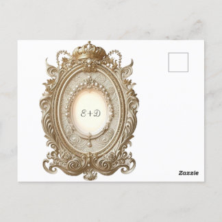 Carte Postale Carton d'invitation de mariage Élégance Baroque
