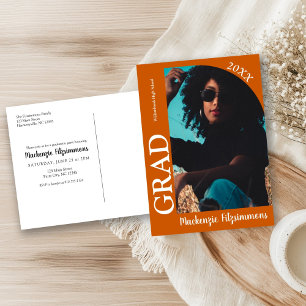 Carte Postale Carton d'invitation de remise de diplômes avec pho