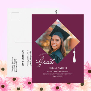 Carte Postale Carton d'invitation élégant à chapeau pour fête de