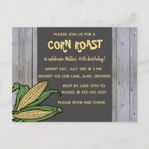 Carte Postale Carton d'invitation modifiable pour une fête de gr