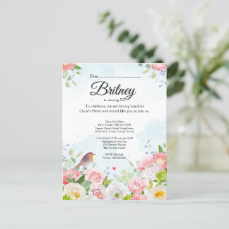 Carte Postale Carton d'invitation personnalisable pour l'anniver