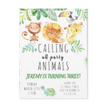 Carton d'invitation pour fête d'enfants dans la ju