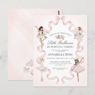 Carte Postale Carton d'invitation pour un anniversaire de petite