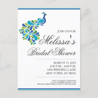 Carte Postale Carton d'invitation pour une fête de mariage en l'