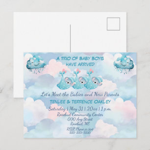 Carte Postale Carton d'invitation pour une fête de naissance de 