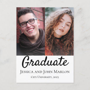 Carte Postale Cartons d'invitation pour double remise de diplôme