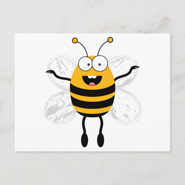 Carte Postale Cartoon Bee (Devant)