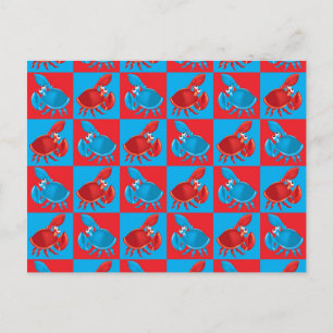 Carte Postale Cartoon crabe mosaïque