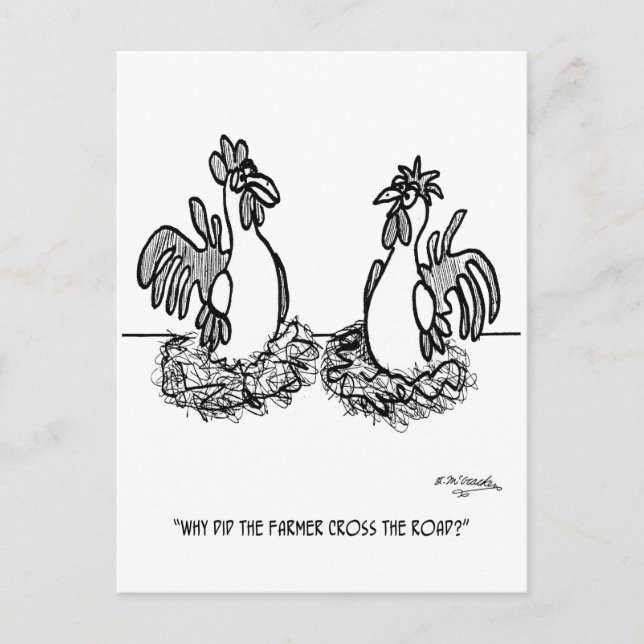 Carte Postale Cartoon de poulet 2648 (Devant)
