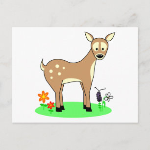 Carte Postale Cartoon Deer