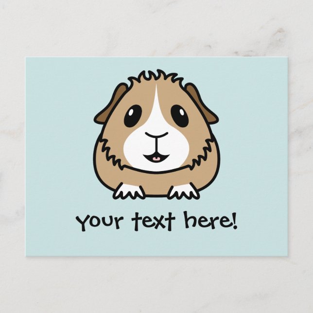 Carte postale Cartoon Guinea Pig (Devant)