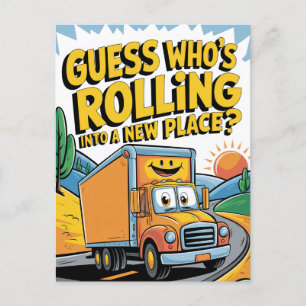 Carte postale Cartoon Home Moving Faire-part