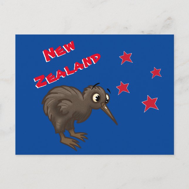 Carte Postale Cartoon Kiwi Bird (Devant)