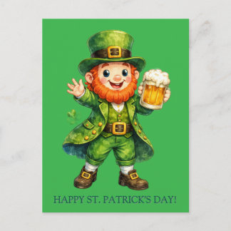 Carte Postale Cartoon Lucky Leprechaun St. Patrick's Day Card