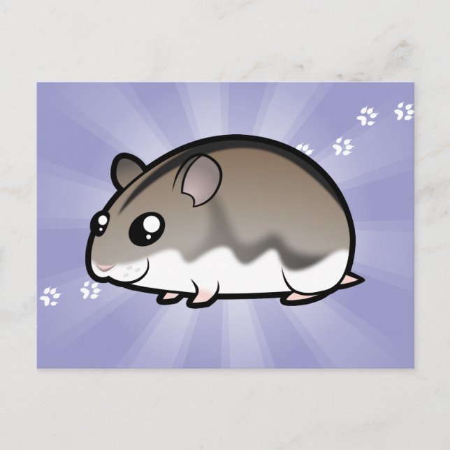 Carte Postale Cartoon Nwarf Hamster (Devant)