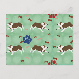 Carte Postale Cartoon Red Australian Shepherd