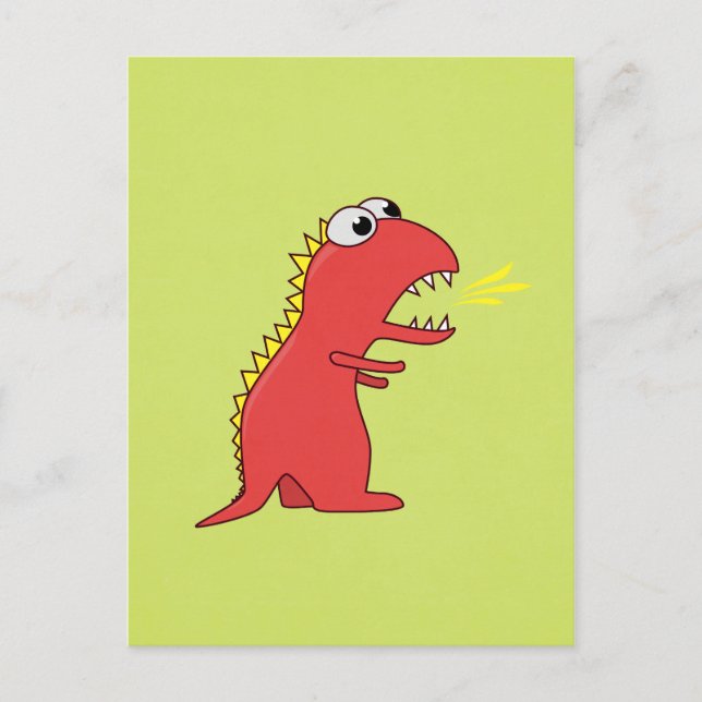 Carte Postale Cartoon T-Rex Dinosaur (Devant)