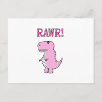 Cartoon T-Rex Dinosaur Mignonne Et Rose En Colère