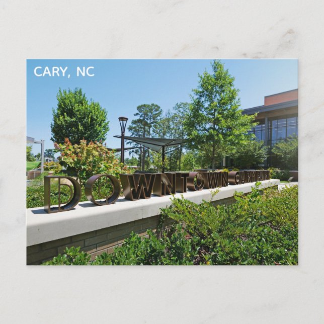 Carte Postale Cary North Carolina Downtown Park Travel (Devant)