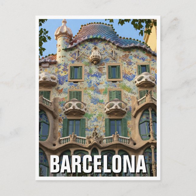 Carte Postale Casa de Barcelone Batllo Espagne Voyage (Devant)